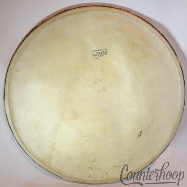 Slingerland 20" Radio King Calf Skin Bass Drum Calfskin Head Vintage 50s Batter — main photograph
