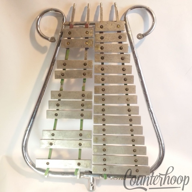 Leedy Glockenspiel 2-Octave Lyra Metal Bells Xylophone Vintage 30s Elkhart USA* — main photograph