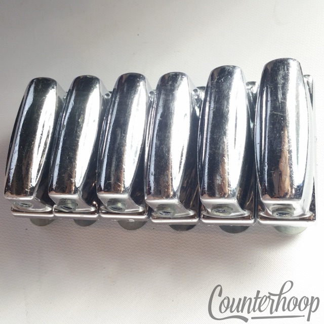 Pearl 6x Snare Drum Lugs Chrome 2"Sound King Style Vintage 60s-70s Japan Stencil — main photograph