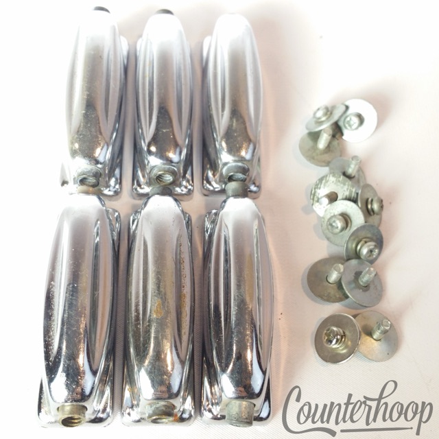 Pearl 6x Snare Drum Lugs Chrome 2 1/4"Slingerland Sound King Copy Vintage Japan — main photograph