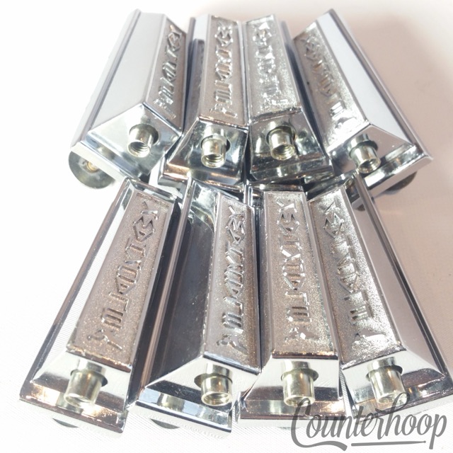 Gretsch 8x Blackhawk Tom/Floor/Bass Drum Lugs Set Chrome 90s Era 2"Single-Sided — main photograph