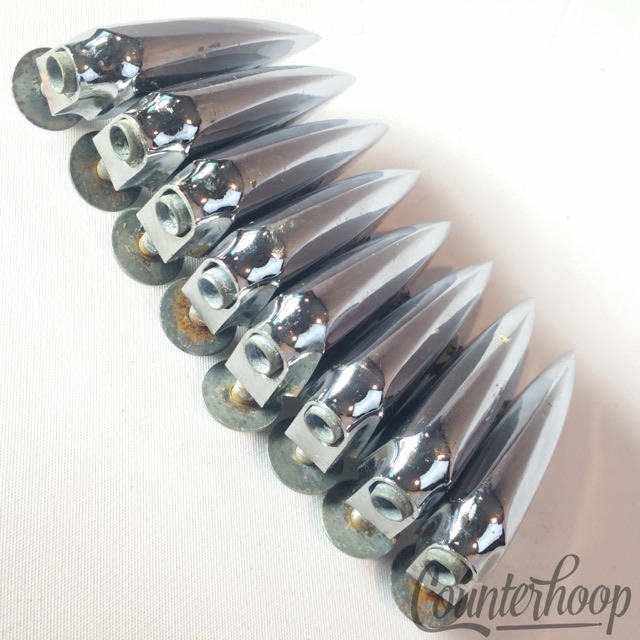 Pearl 8x Sonor Teardrop Copy Floor/Tom/Bass Drum Lugs Chrome Vintage 60s Japan* — main photograph