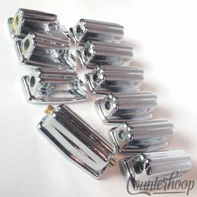 Tama Superstar Snare/Tom Drum Lugs Chrome Japan Imperialstar Parts Vintage 80s — main photograph