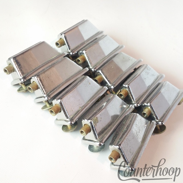 Pearl 10x Bass Drum Lugs Vintage 70s-80s Chrome Japan Set 2"* — main photograph