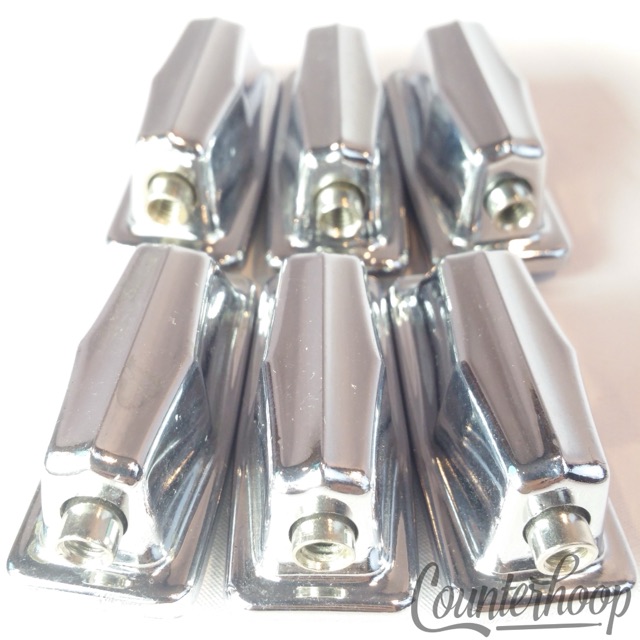 Pearl 6x Tom/Floor/Snare Drum Lugs Japan 1 9/16" 2 5/16 Chrome Vintage 70s-80s* — main photograph