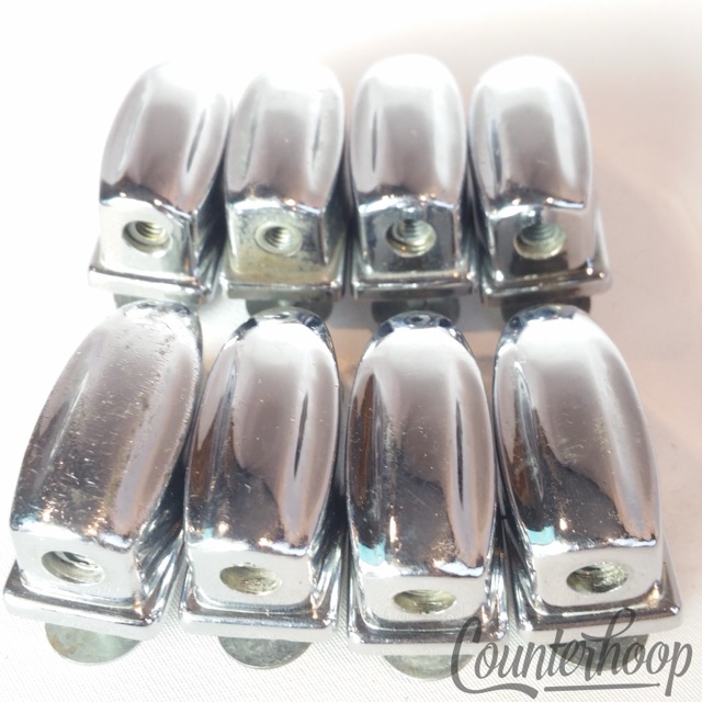 Pearl 8x Tom/Floor Drum Lugs Chrome 1 1/2"Sound King Style Vintage60s-70s Japan — main photograph