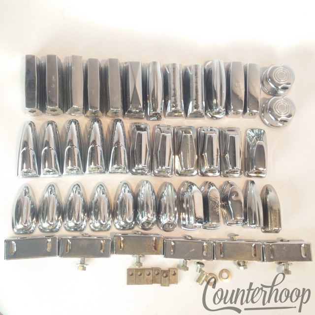 Pearl Snare/Tom/Floor/Bass Drum Lugs Parts Lot Chrome Casings Vintage 60s-70s* — main photograph
