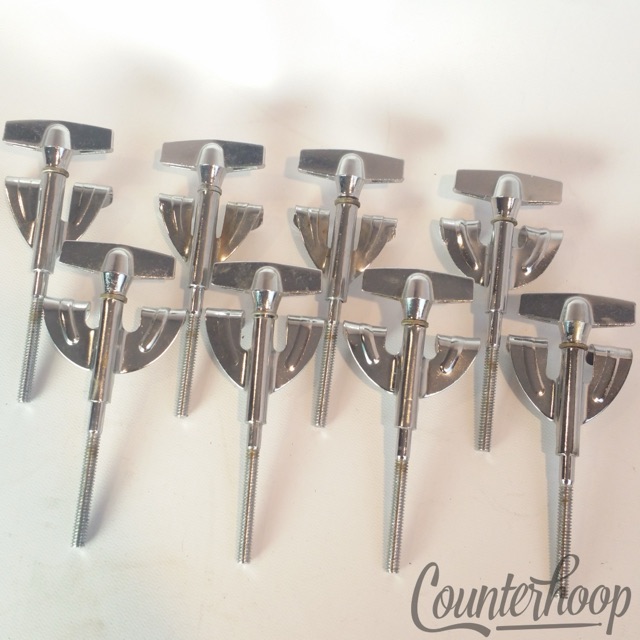 Tama 8x Bass Drum Tension T-Rods+Claws Metric Japan Chrome Vintage 70s* — main photograph