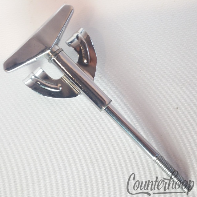 Pearl Bass Drum Tension T-Rod+Claw Metric Thick Japan Chrome 4 1/4" Vintage 60s — main photograph