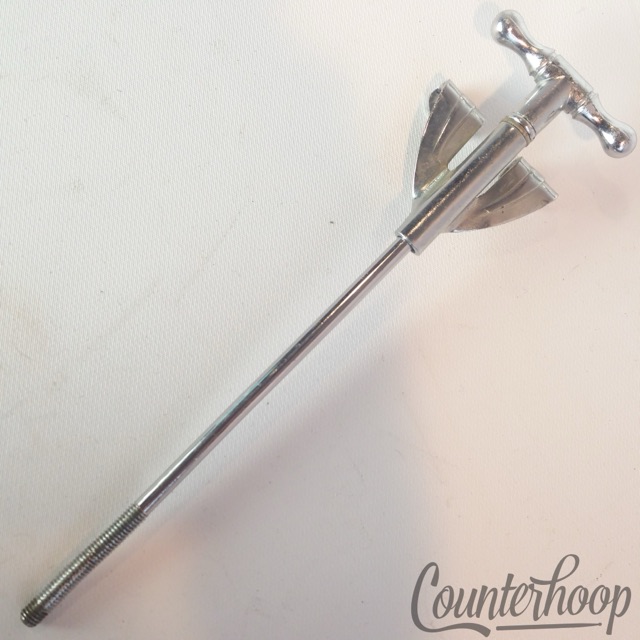 Pearl Bass Drum Tension T-Rod+Claw Metric Thick Japan Chrome 7 1/2" Vintage 60s — main photograph