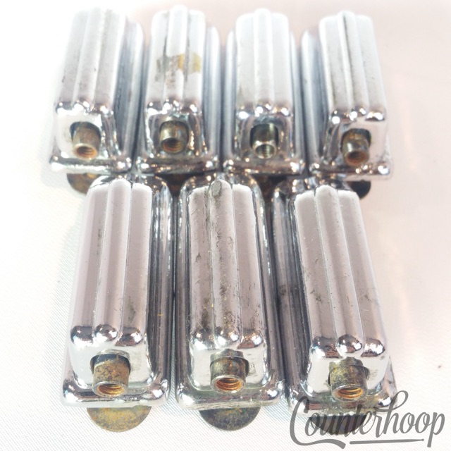 Tama 7x Rogers Beavertail Copy Bass Drum Lugs 2 1/4"Chrome Set Vintage 70s Japan — main photograph