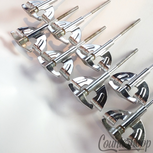 Pearl 8x Bass Drum Tension T-Rods+Claws Japan Chrome Standard 4 1/2" Vintage 70s — main photograph