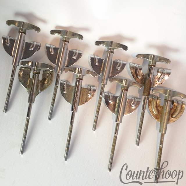 Pearl 8x Bass Drum Tension T-Rods+Claws Chrome 4 1/2" Standard Vintage 70s Japan — main photograph