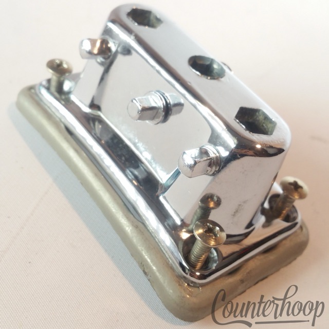 Pearl Maxwin Double Hex Arm Tom Bass Drum Post Mount Receiver Chrome Vintage 70s — main photograph