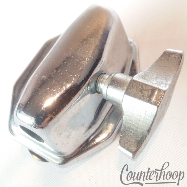 Pearl Tom Drum 3/8" Rod Arm Post Mount Receiver Chrome Japan 1 7/8" Vintage 60s — main photograph