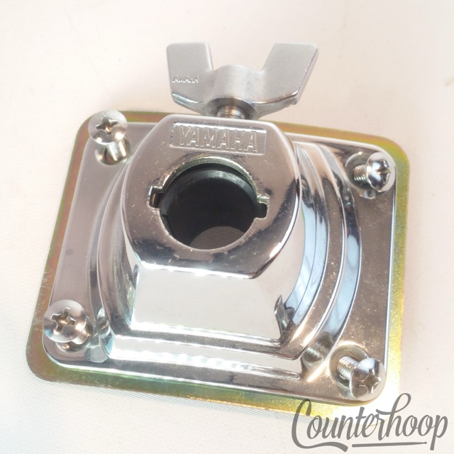 Yamaha Bass Drum Tom Post Arm Receiver Mount Japan Vintage 80s Chrome Bracket* — main photograph