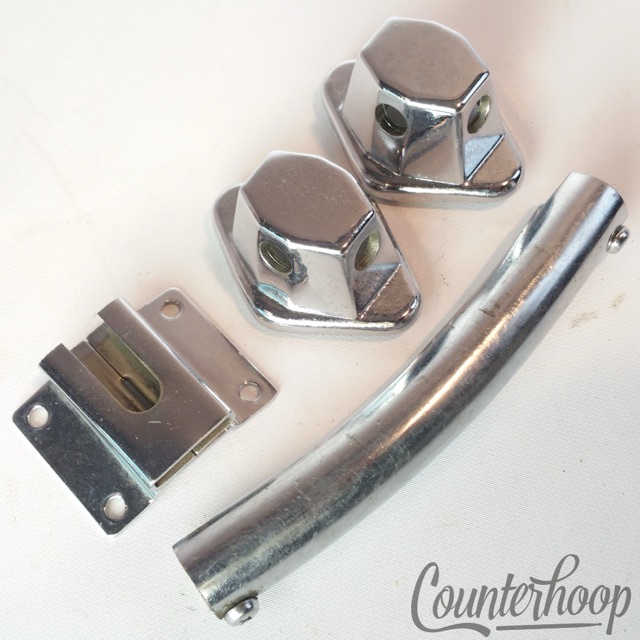 Pearl Mounts Parts Lot Japan MIJ Rail Mount Bar+Clip Holder+2x Tom Arm Receivers — main photograph