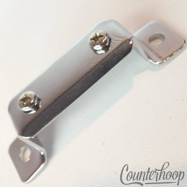 Pearl Snare Drum Butt Plate 2 3/8"Hole Spacing(Gretsch) Chrome Part Vintage MIJ — main photograph