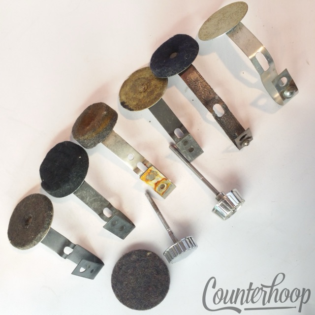 Pearl Mufflers Parts Lot Snare/Tom/Floor Drum Dampers Mutes Felt Vintage 60s-70s — main photograph