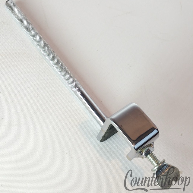 Pearl Clamp-On Bass Drum Cowbell Mount Holder Rod Chrome Vintage 70s Japan Part — main photograph
