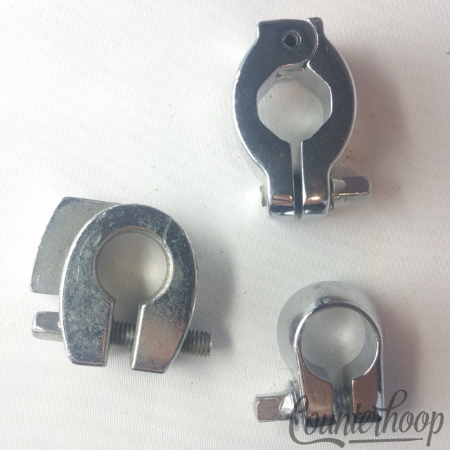 Gibraltar 5/8"Memory Locks Set 3x Chrome Stand/Mount Tube Clamp Parts w/ T-Rods — main photograph