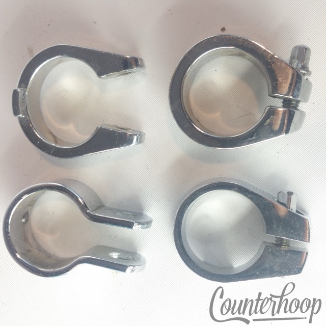 Gibraltar 1 1/8"Memory Locks Set 4x Chrome Stand/Mount Tube Clamp Parts w/T-Rods — main photograph