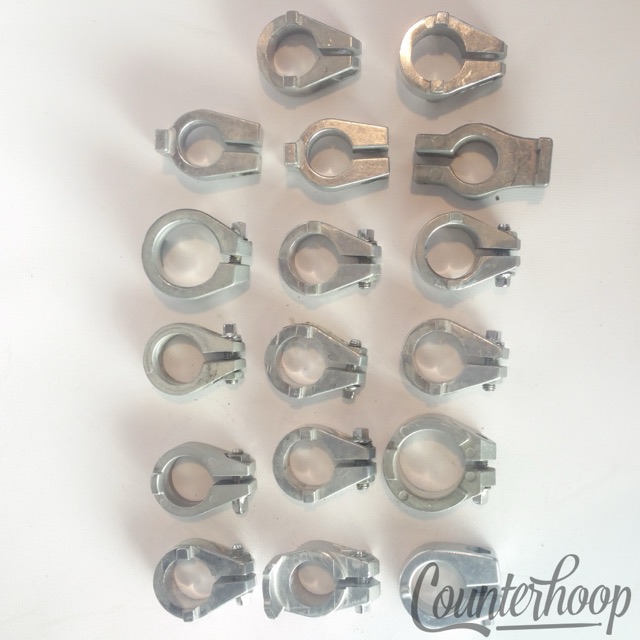MIJ Japan/Gibraltar/Pearl Memory Lock17x Parts Chrome Stand Clamp Mount Bracket — main photograph