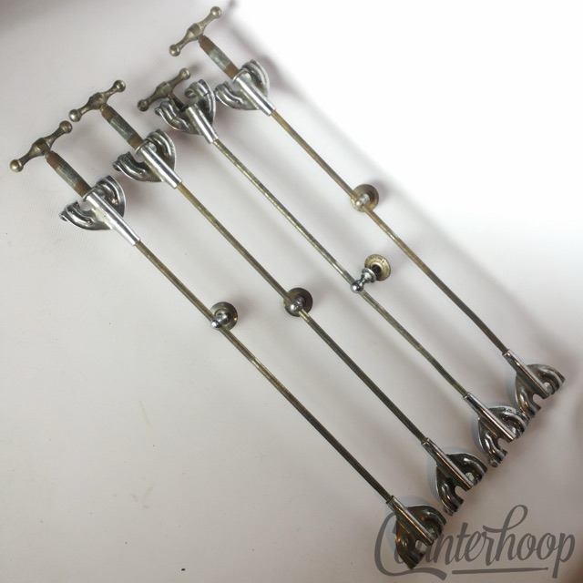 Slingerland 4x Bass Drum Bow-Tie Single-Tension T-Rods+Claws Nickel Vintage 50s — main photograph