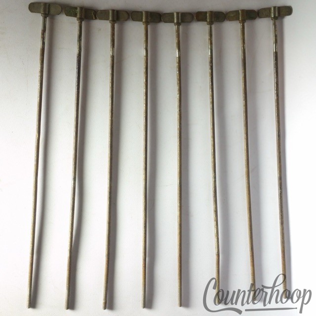 Leedy 8x Bass/Snare Drum Single-Tension T-Rods 12 3/4"Nickel Vintage 20s Parade — main photograph
