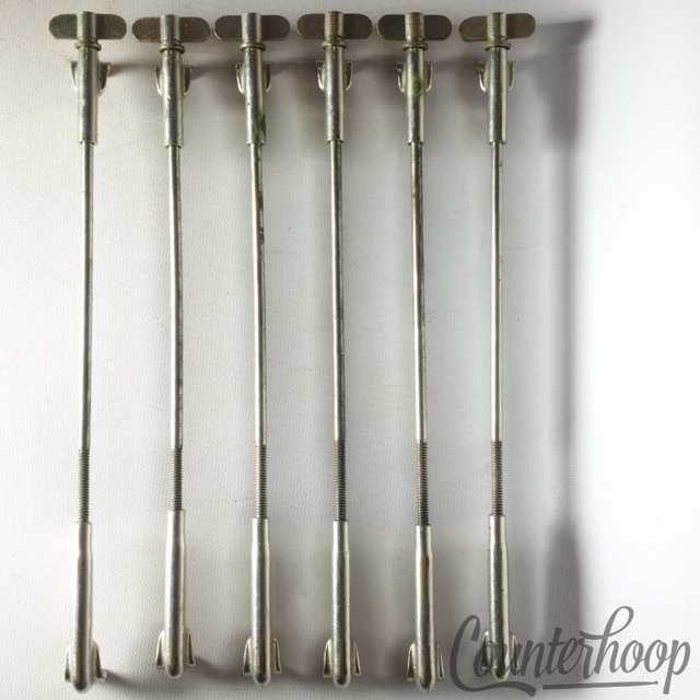 Leedy 6x Snare/Tom Drum Single-Tension T-Rods+Claws 8 1/4"Nickel Vintage 20s USA — main photograph