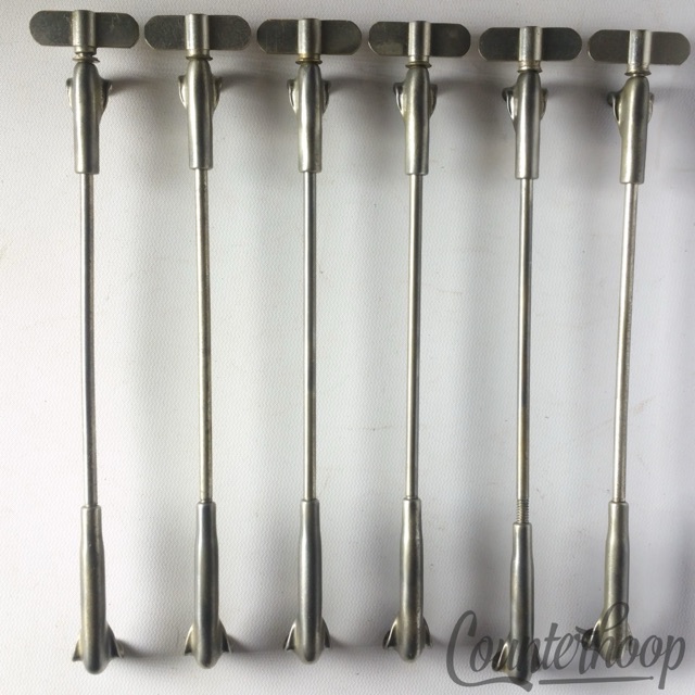 Leedy 6x Snare/Tom Drum Single-Tension T-Rods+Claws 8 1/4"Nickel USA Vintage 20s — main photograph