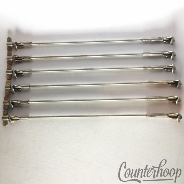 Leedy 6x Snare/Tom/Bass Drum x12" Single-Tension T-Rods+Claws Nickel Vintage 10s — main photograph