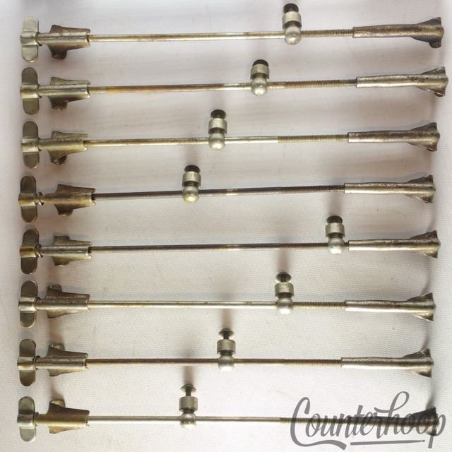 Ludwig 8x Snare/Tom Drum 8" Single-Tension T-Rods+Claws+Eyelet Lugs Nickel 10s* — main photograph