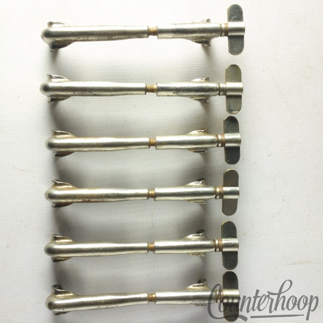Leedy 6x Snare Drum 14,15x3" Single-Tension T-Rods+Claws Nickel USA Vintage 10s — main photograph