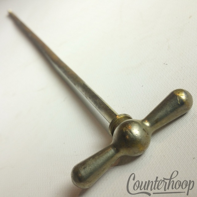 Ludwig x12" Bass Drum Bow-Tie Single Tension T-Rod Vintage 30s Nickel USA — main photograph