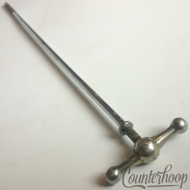 Pearl x12"Bass Drum Bow-Tie Single Tension T-Rod Vintage 60s Chrome Metric Japan — main photograph
