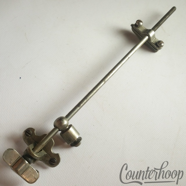 Leedy Snare Drum Strainer Eyelet+Hoop Mount 8 5/8" Nickel Vintage 10s Marching* — main photograph
