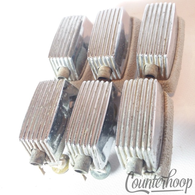 Trixon 6x Tom/Floor/Bass Drum Lugs Telstar/Speedfire Chrome Germany Vintage 60s — main photograph
