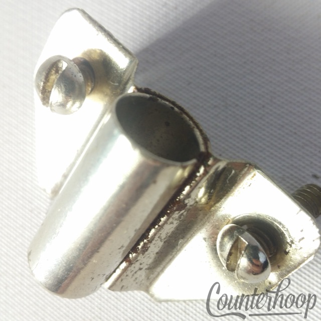 Leedy Snare/Tom Drum Key Holder Mount Parade Marching Nickel 2-Hole Vintage 30s — main photograph