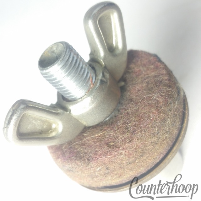 Slingerland Hi-Hat Bottom Cymbal Holder Nickel Stand Tube Seat 5/8" Vintage 40s — main photograph