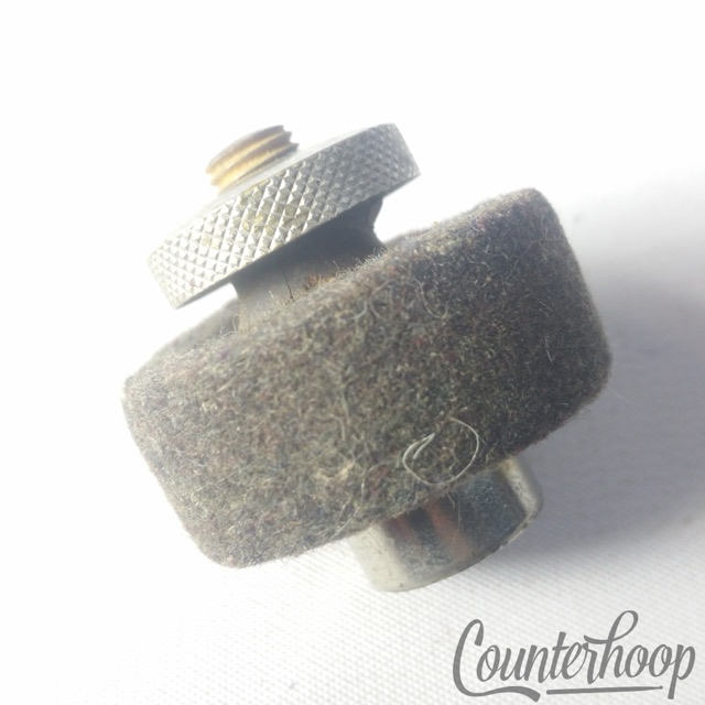 Slingerland Crash/Ride Cymbal Holder Nickel Stand Tube Seat 5/8" Vintage 30s — main photograph