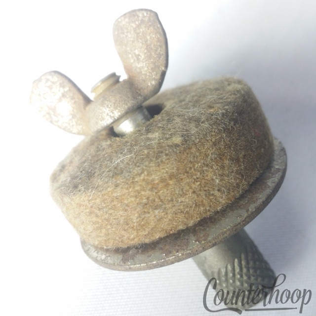 Ludwig Crash/Ride Cymbal Holder Cup Rod Stand Tube Seat 3/8" Nickel Vintage 30s — main photograph
