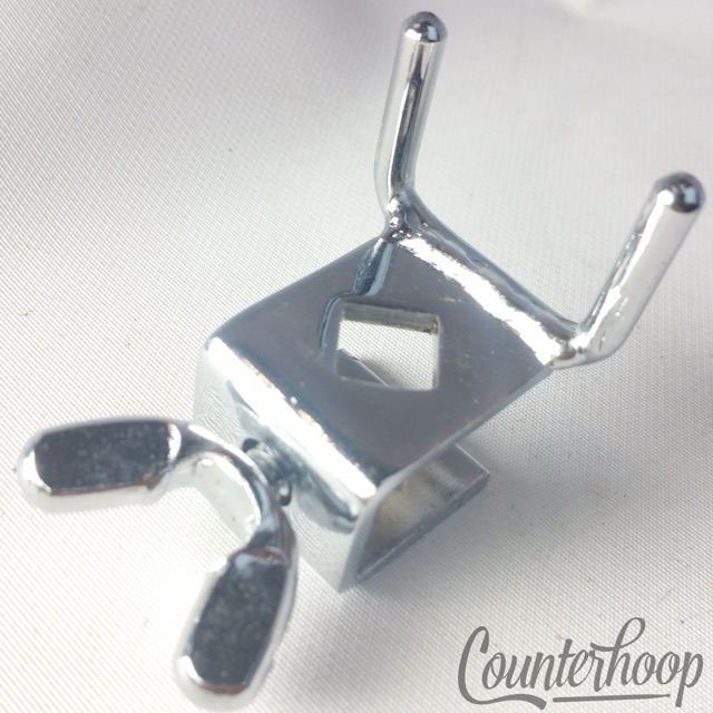 LP Square Rod Mount Attachment Woodblock Rods Latin Percussion Chrome Hardware* — main photograph