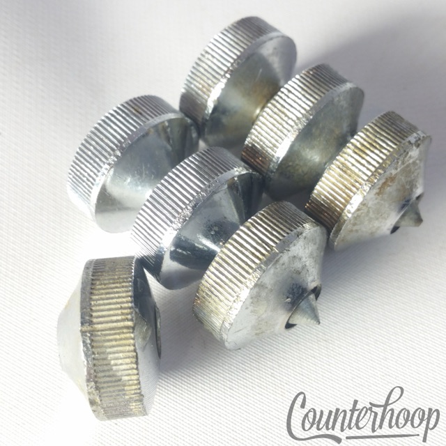 Slingerland Hi-Hat Stand Knurled Nuts and Spikes Chrome Vintage 60s Parts Lot* — main photograph