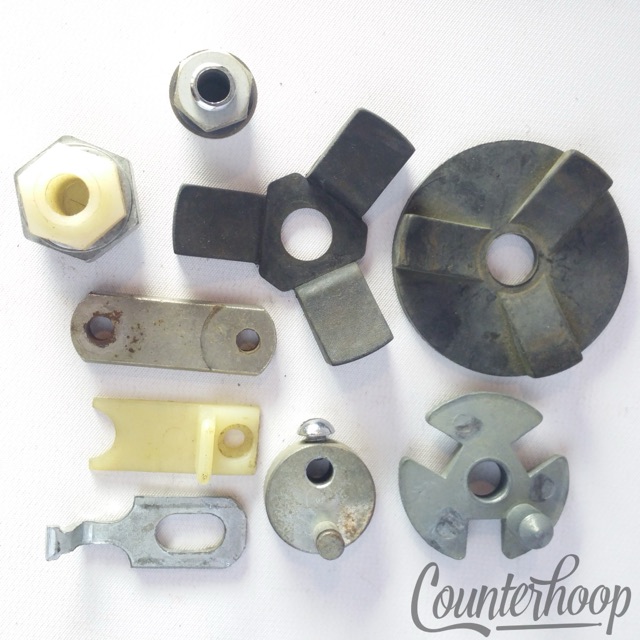 Premier+Slingerland+Misc Hi-Hat Stand Flat-Base Cymbal Leg Brackets Parts Lot* — main photograph