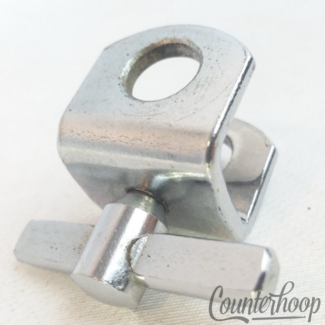 Slingerland Cowbell 3/8" Mounting Bracket Clamp Wing-Screw Mount Chrome Vintage — main photograph
