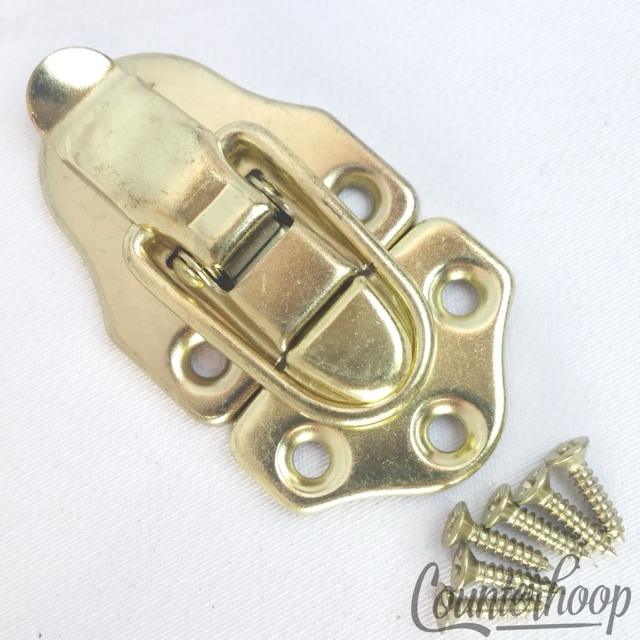 Brass Canister Drum Set Throne/Seat Latch Latching Mechanism+Screws Vintage — main photograph
