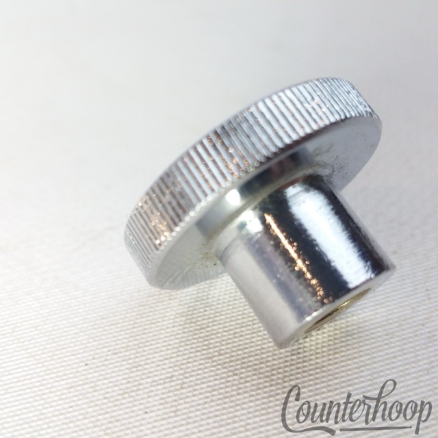 Ludwig or Sonor Dial Knob Nut Chrome Plating Vintage 60s-70s Muffler Tensioner — main photograph