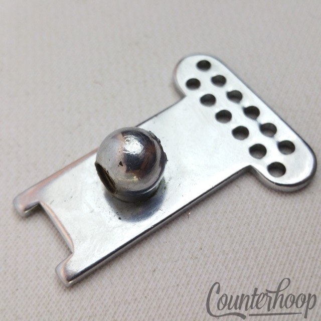 Ludwig P80 Snare Drum Throw-Off Wire Hole Slider Chrome Vintage 60s Part Chicago — main photograph