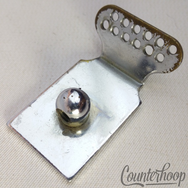 Slingerland Snare Drum Strainer Wire Hole Slider Plate Throw-Off Part Chrome 50s — main photograph